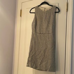 Metallic Striped Open Back Alice and Olivia Dress